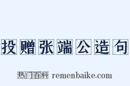 投赠张端公造句是什么意思的图片